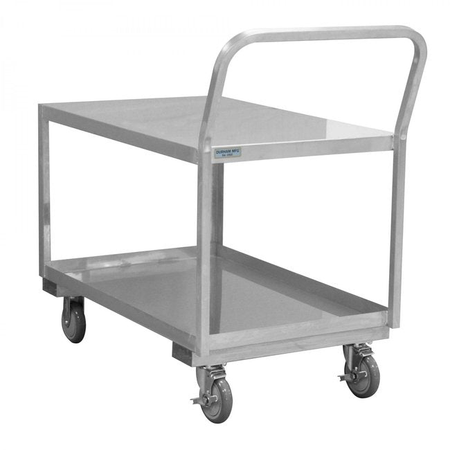 DURHAM MFG SLDO16304825PU Stainless Low Deck Cart, 2 Shelves