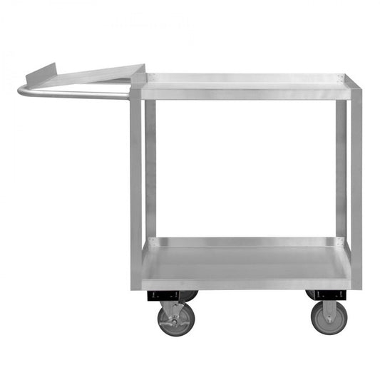 DURHAM MFG SOPC1618302ALU5PU Stainless Order Picking Cart, 2 Shelves