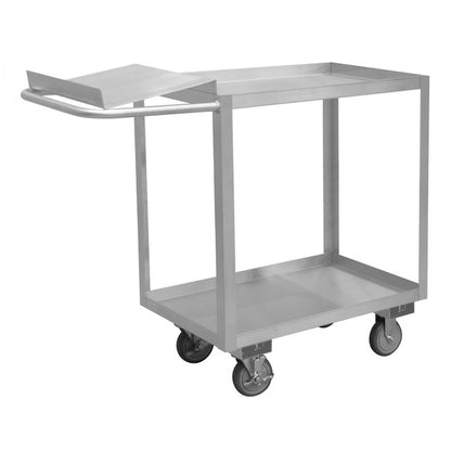 DURHAM MFG SOPC1618302ALU5PU Stainless Order Picking Cart, 2 Shelves