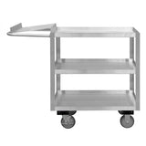 DURHAM MFG SOPC1618303ALU5PU Stainless Order Picking Cart, 3 Shelves