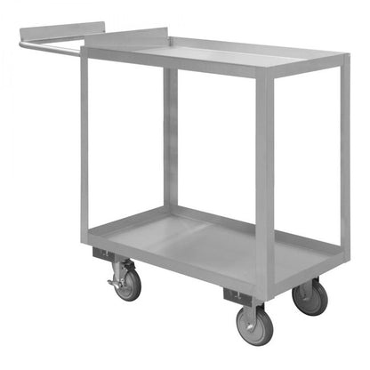 DURHAM MFG SOPC1618362ALU5PU Stainless Order Picking Cart, 2 Shelves