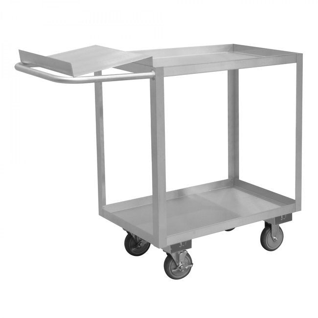 DURHAM MFG SOPC1618362ALU5PU Stainless Order Picking Cart, 2 Shelves