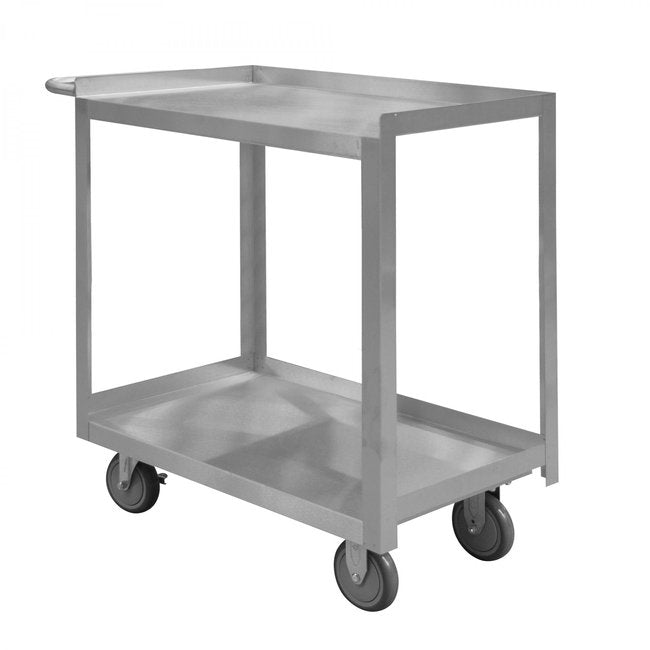 DURHAM MFG SRSC1618242FLD5PU Stainless Steel Stock Cart, 2 Shelves