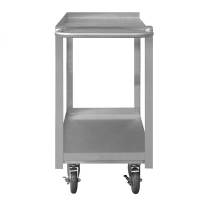 DURHAM MFG SRSC1624482FLD5PU Stainless Steel Stock Cart, 2 Shelves