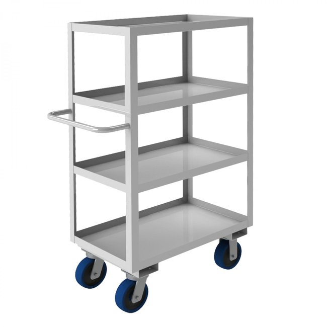 DURHAM MFG SRSC1624484ALU6PU Stainless Steel Stock Cart, 4 Shelves ...