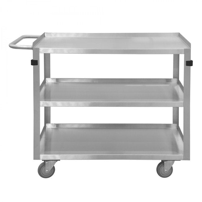 DURHAM MFG SRSC2016243FLD4PU Stainless Steel Stock Cart, 3 Shelves