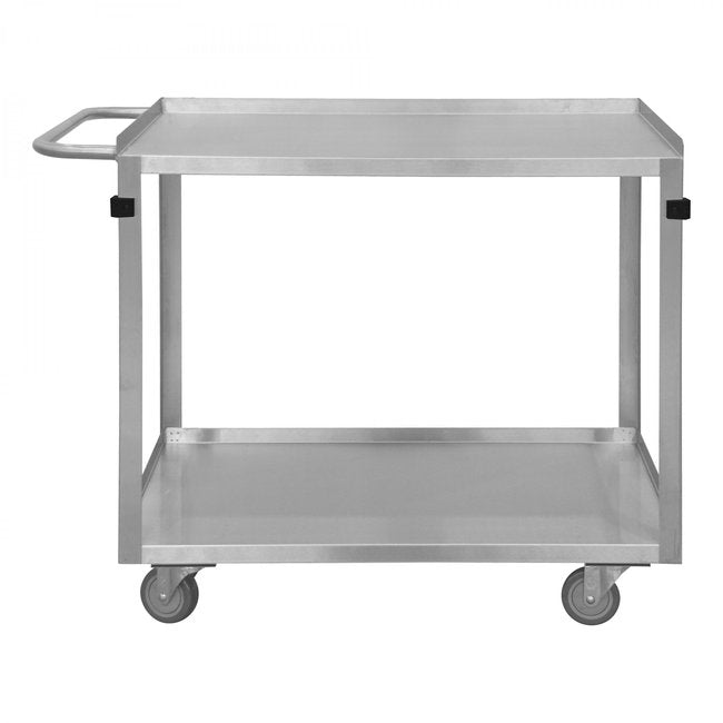 DURHAM MFG SRSC2016302FLD4PU Stainless Steel Stock Cart, 2 Shelves