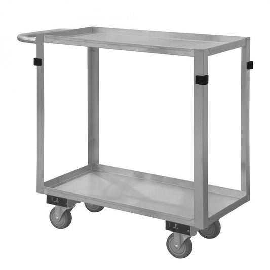DURHAM MFG SRSC2022362ALU4PU Stainless Steel Stock Cart, 2 Shelves