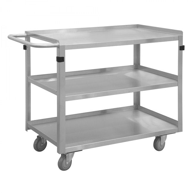 DURHAM MFG SRSC2022363FLD4PU Stainless Steel Stock Cart, 3 Shelves