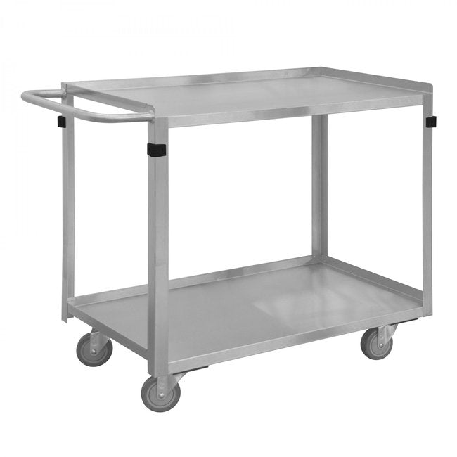 DURHAM MFG SRSC2022482FLD4PU Stainless Steel Stock Cart, 2 Shelves
