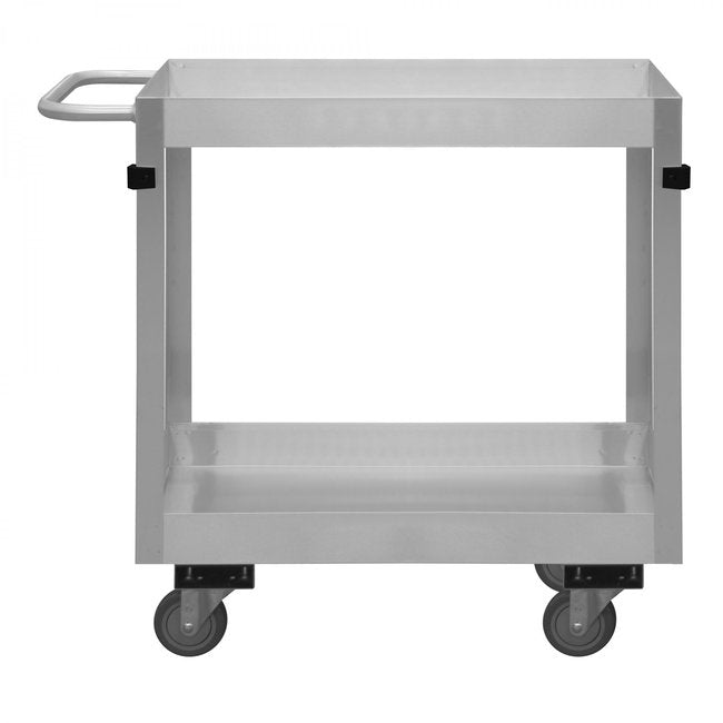DURHAM MFG SRSC32016302ALU4PU Stainless Steel Stock Cart, 2 Shelves