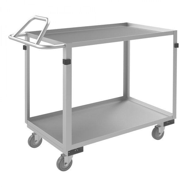 DURHAM MFG SRSCE2022362ALU4PU Stainless Steel Stock Cart, 2 Shelves