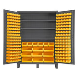 DURHAM MFG SSC-185-3S-95 Cabinet, 3 Shelves, 185 Yellow Bins