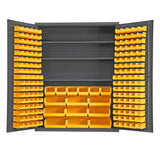 DURHAM MFG SSC-185-3S-NL-95 Cabinet, 3 Shelves, 185 Yellow Bins