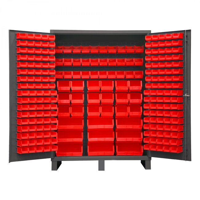 DURHAM MFG SSC-227-1795 Cabinet, 227 Red Bins