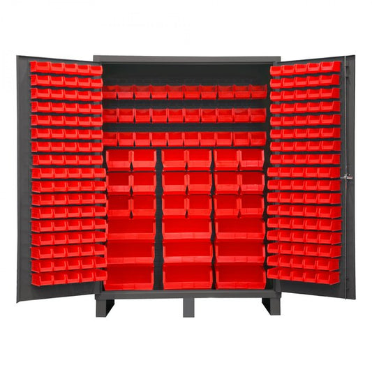 DURHAM MFG SSC-227-1795 Cabinet, 227 Red Bins