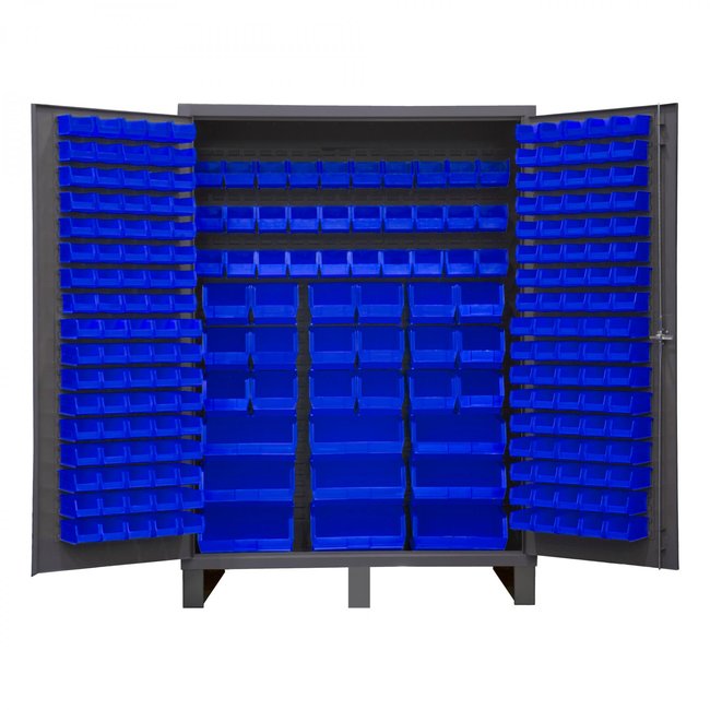 DURHAM MFG SSC-227-5295 Cabinet, 227 Blue Bins
