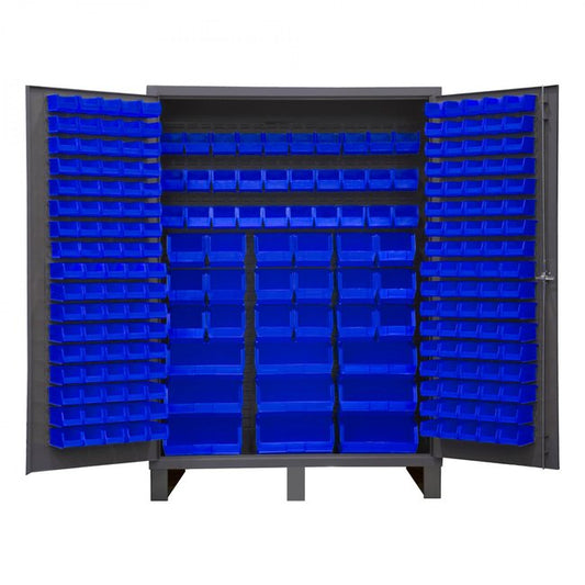DURHAM MFG SSC-227-5295 Cabinet, 227 Blue Bins