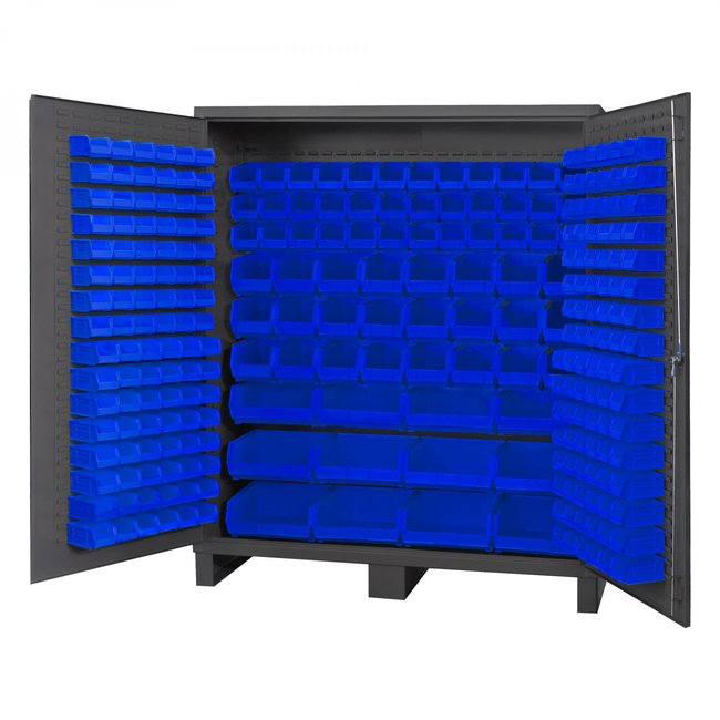 DURHAM MFG SSC-722484-BDLP-264-5295 Cabinet, 264 Blue Bins