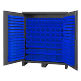 DURHAM MFG SSC-722484-BDLP-264-5295 Cabinet, 264 Blue Bins