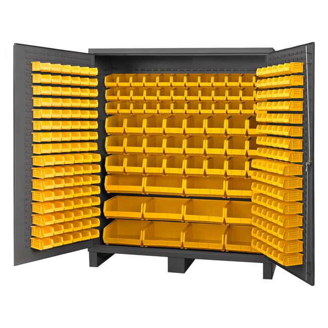 DURHAM MFG SSC-722484-BDLP-264-95 Cabinet, 264 Yellow Bins