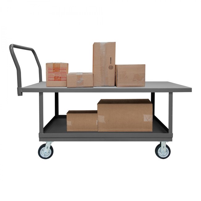 DURHAM MFG WHPT30606MR95 Platform Truck, 2 Shelves, 30 x 60