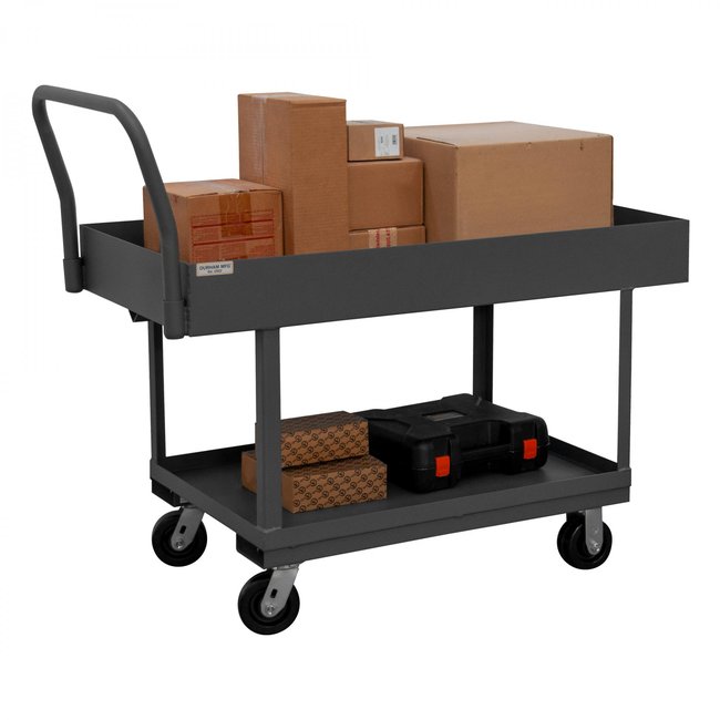 DURHAM MFG WHPT624485PH95 Platform Truck, 2 Shelves, 24 x 48