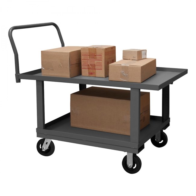 DURHAM MFG WHPTLU24486MR95 Platform Truck, 2 Shelves, 24 x 48