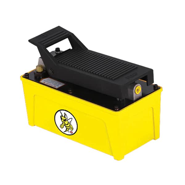 ESCO 10876C YELLOW JACKIT Air/Hydraulic Pump, 2 Quart Metal Reservoir (Contains 10876, 10604 Hose and 10601K)