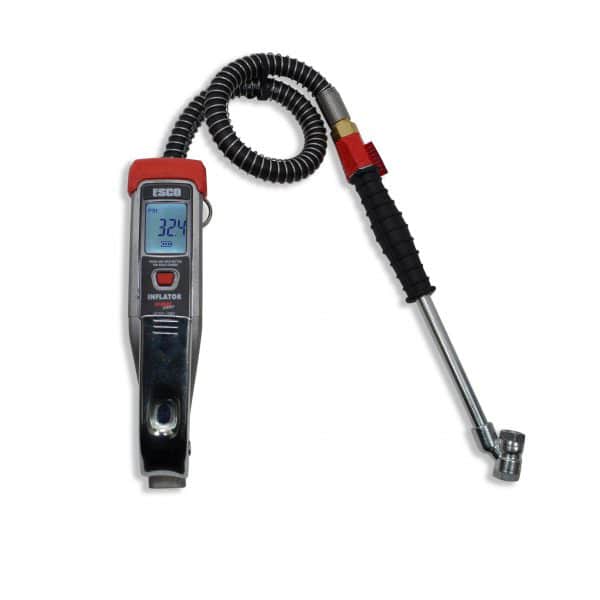 ESCO 10962 Tire Inflator, Compact Digital LCD Gauge w/ Clip on Chuck