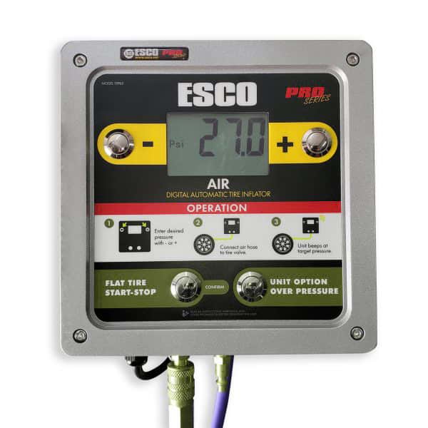 ESCO 10965 Tire Inflator, Aluminum Wall Mounted w/ Digital Display and Clip on Chuck