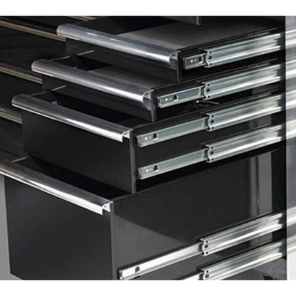 Extreme Tools EX7217RCBK 72 in. 17-Drawer Professional Roller Cabinet in Black