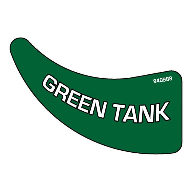 Flo-Dynamics 940988 Overlay Sticker – Green Fluid Tank Label