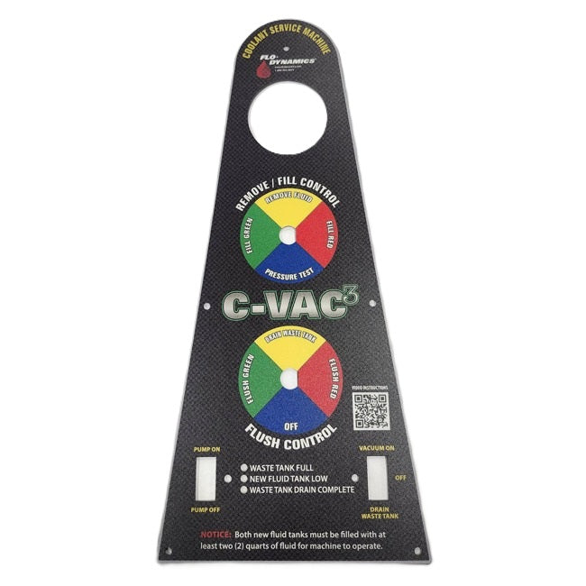 Flo-Dynamics 941301 Control Panel Assembly, C-VAC3 (Panel, Overlay Sticker & Tape)