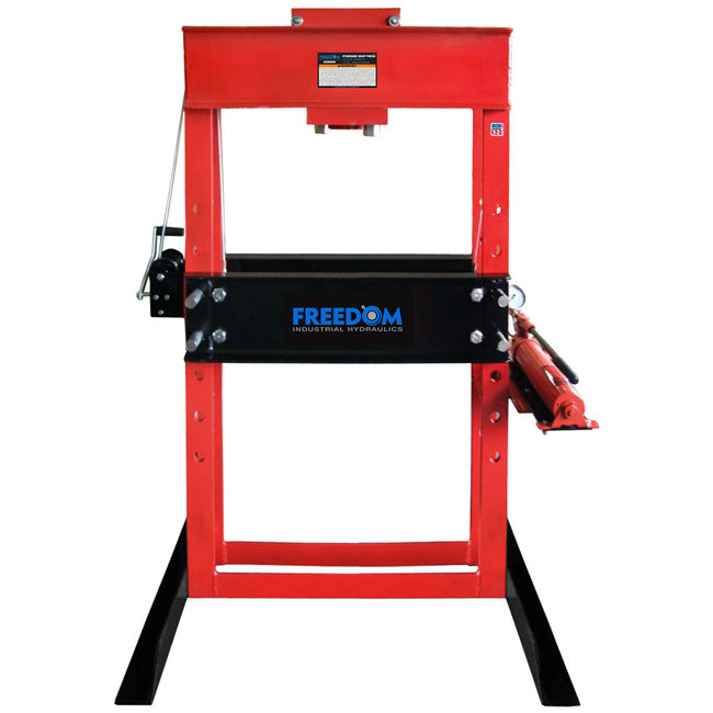 Freedom Hydraulics 50 Ton Capacity, Hand / Hydraulic Pump Operated Shop Press W/ 6 1/4In. Stroke