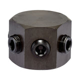 Freedom Hydraulics 6 Port Hexagon Manifold, 1 In - 5 Out, 3/8In. Nptf
