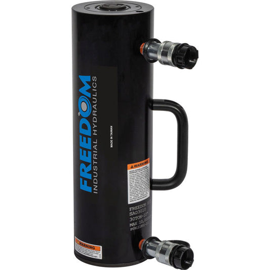 Freedom Hydraulics 30 Ton Aluminum Double Acting Cylinder, 10 In Stroke