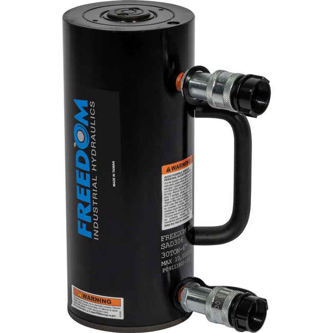 Freedom Hydraulics 30 Ton Aluminum Double Acting Cylinder, 6 In Stroke