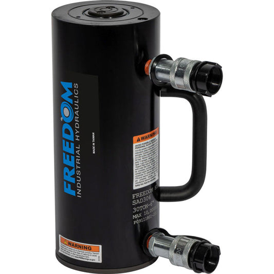 Freedom Hydraulics 30 Ton Aluminum Double Acting Cylinder, 6 In Stroke