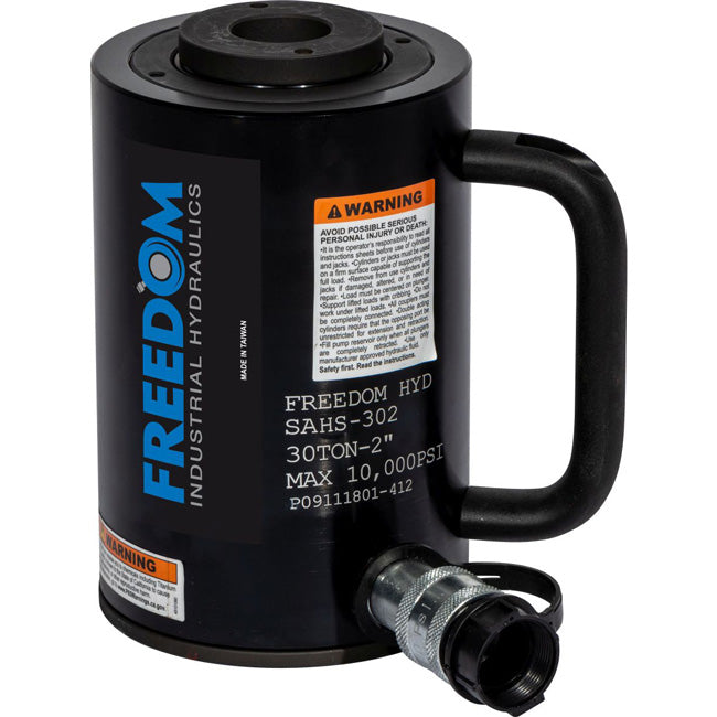 Freedom Hydraulics 30 Ton Aluminum Hollow Hole Cylinder, 2.00In. Stroke