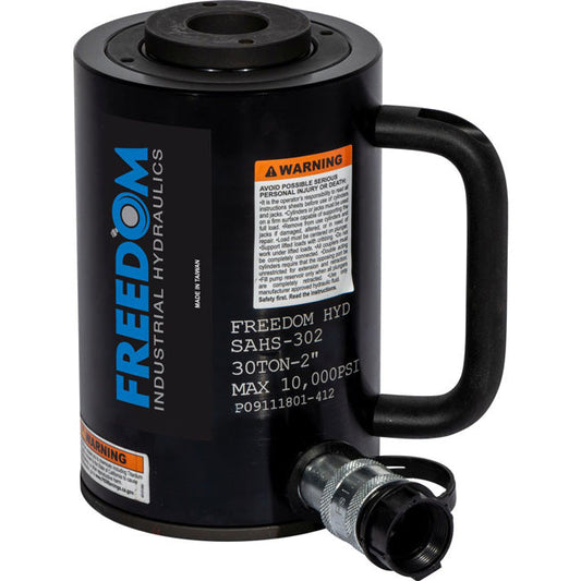Freedom Hydraulics 30 Ton Aluminum Hollow Hole Cylinder, 2.00In. Stroke