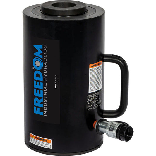 Freedom Hydraulics 60 Ton Aluminum Hollow Hole Cylinder, 4.00In. Stroke