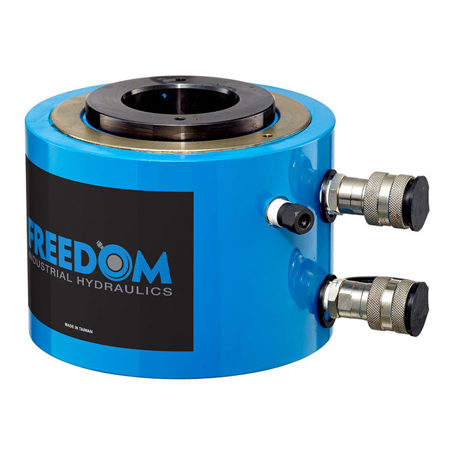 Freedom Hydraulics 100 Ton Double Acting Hollow Hole Cylinder, 1.5In. Stroke