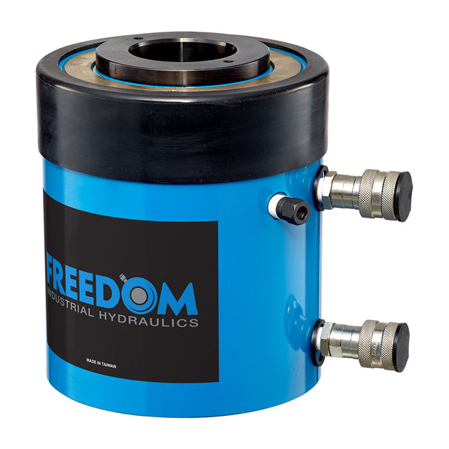 Freedom Hydraulics 100 Ton Double Acting Hollow Hole Cylinder, 3.00In. Stroke