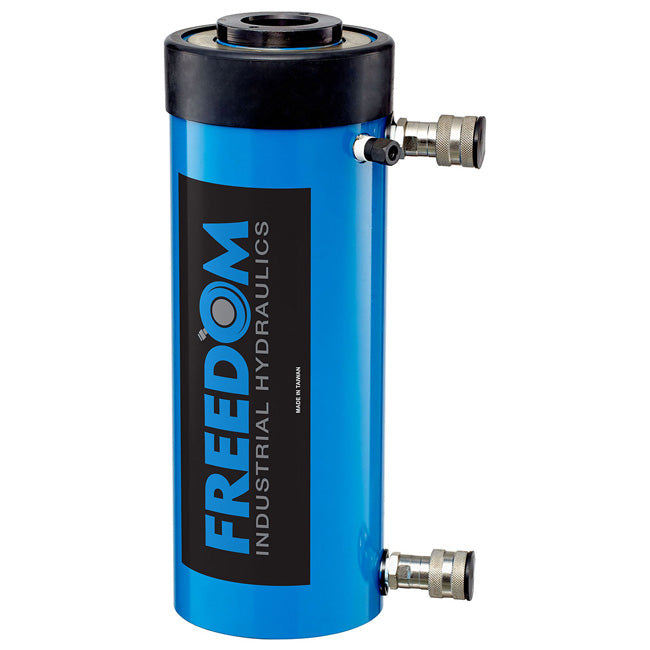 Freedom Hydraulics 60 Ton Double Acting Hollow Hole Cylinder, 10.00In. Stroke