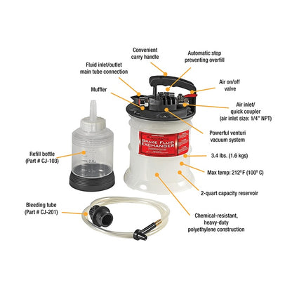 JohnDow 0.5 Gallon Brake Fluid Exchanger P/N: JDI-050EV