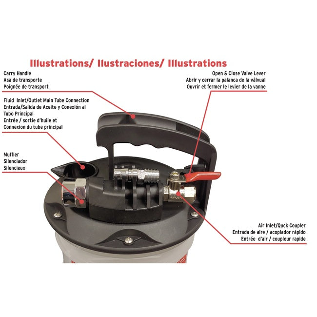 JohnDow 0.5 Gallon Brake Fluid Exchanger P/N: JDI-050EV