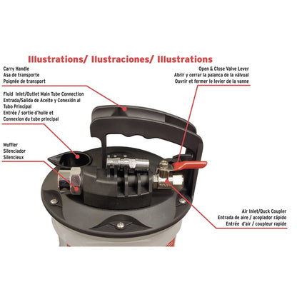 JohnDow 0.5 Gallon Brake Fluid Exchanger P/N: JDI-050EV