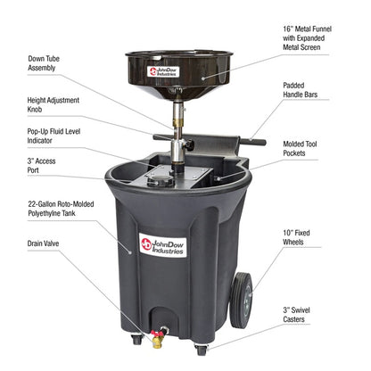JohnDow 22-Gal. Oil Change Station P/N: JDI-22DCX