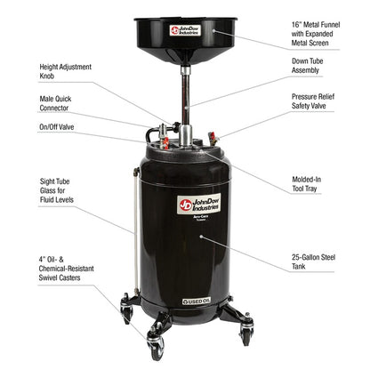 JohnDow 25-Gal.  H.D. Self-Evac Antifreeze Drain P/N: JDI-25HDC-EA